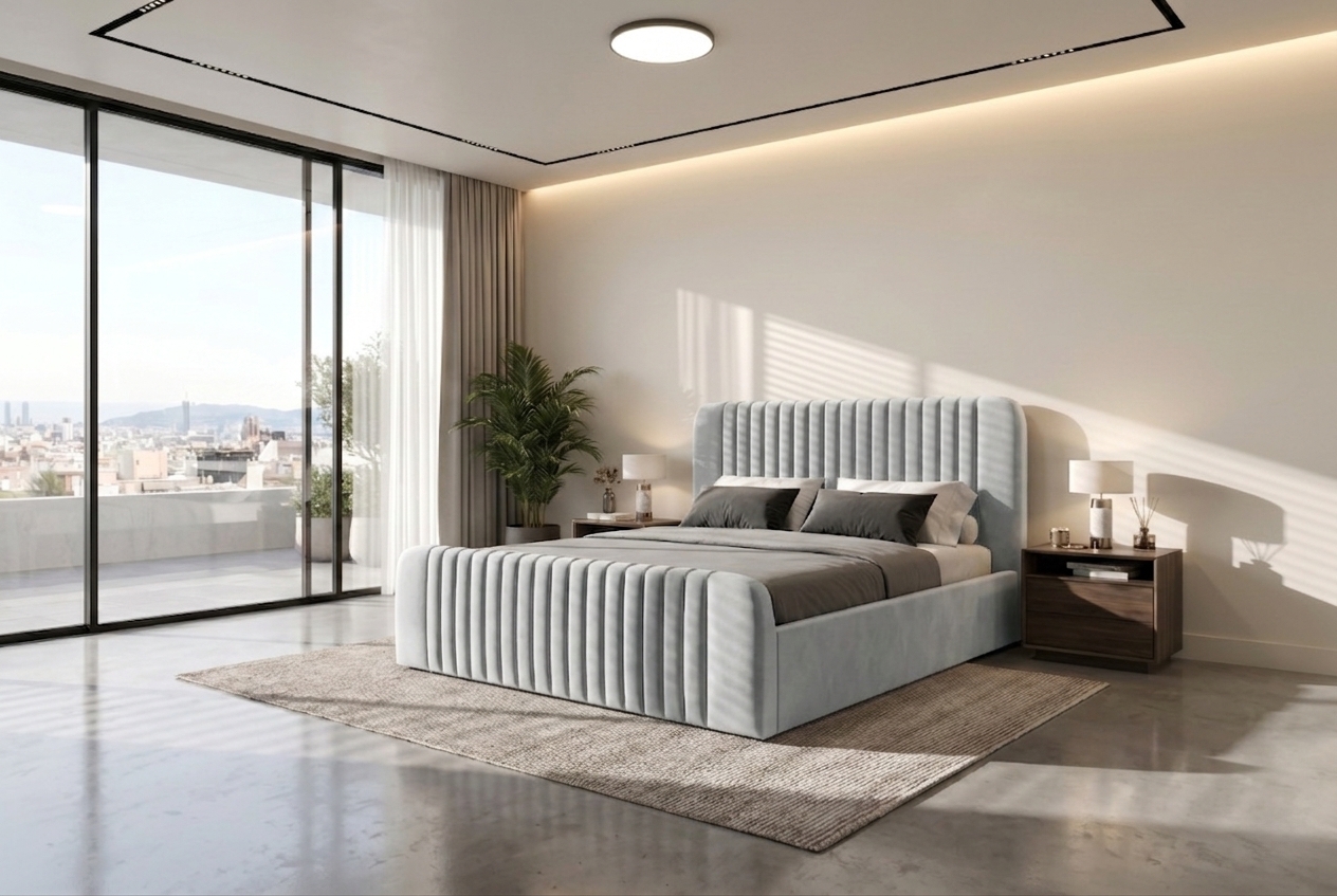 Polsterbett Modena Grau